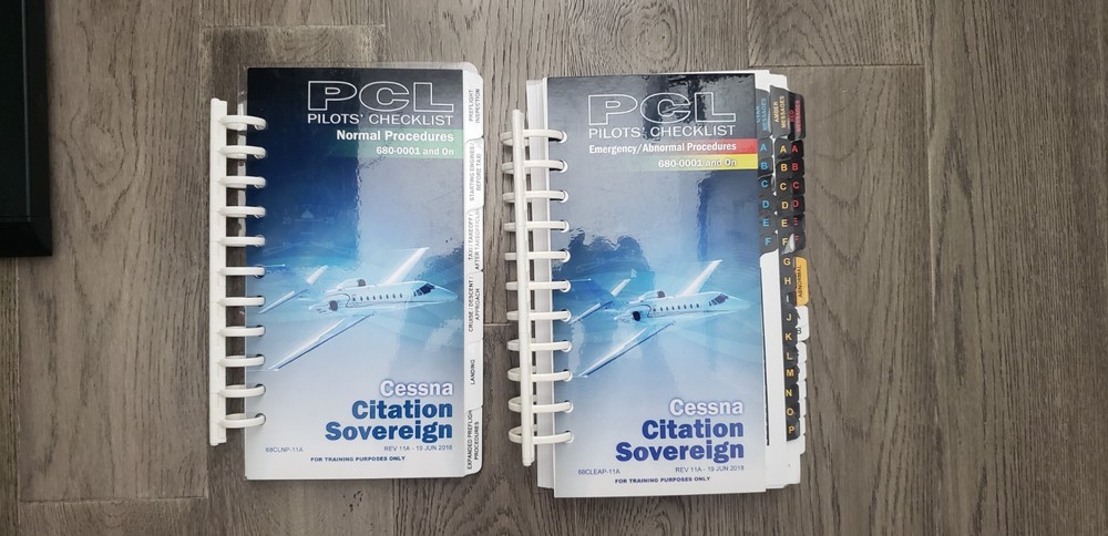 Citation Sovereign Pilot Training Manuals, Normal, Emergency/Abnormal Procedures