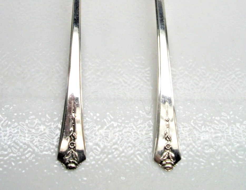 International Holmes & Edwards SPRING GARDEN Silverplate Solid Serving Spoons