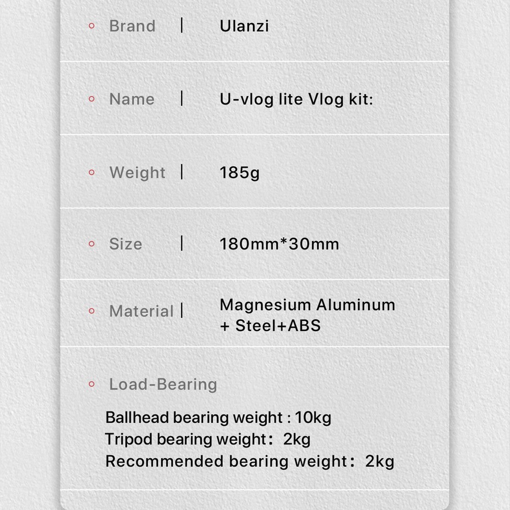 Ulanzi U-Vlog Lite Extendable Tripod for Smartphones Camera