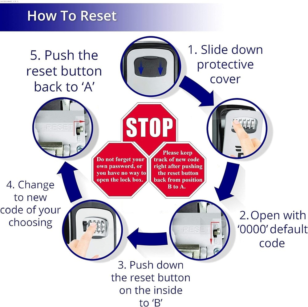 Durable Outdoor Key Lock Box with Adjustable Code – Wall Mount Security Solution