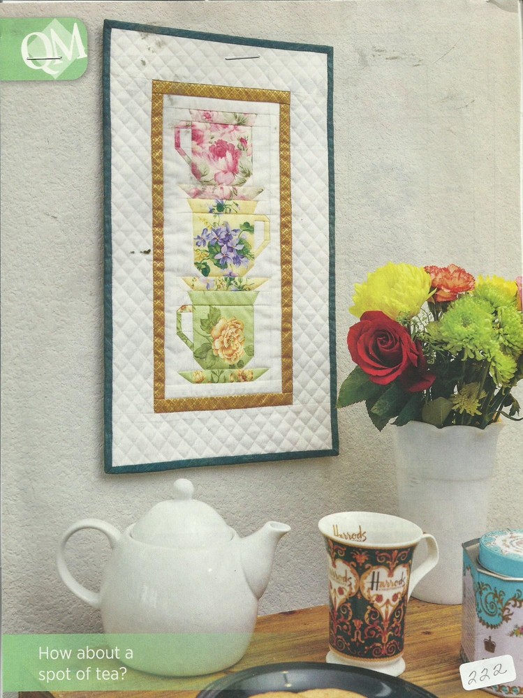 A0222 HAVE A CUPPA WALLHANGING  QUILT PATTERN/INSTRUCTIONS