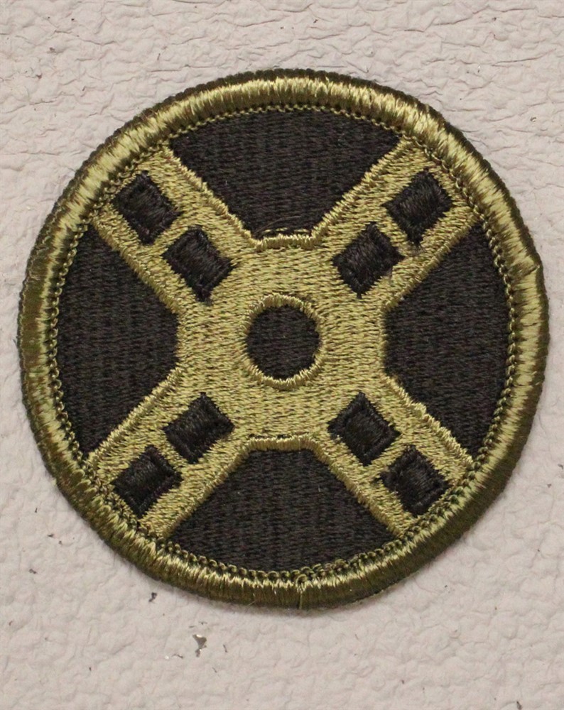 Army Patch: 425th Transportation Command (OD/black) - Subdued, merrowed edge