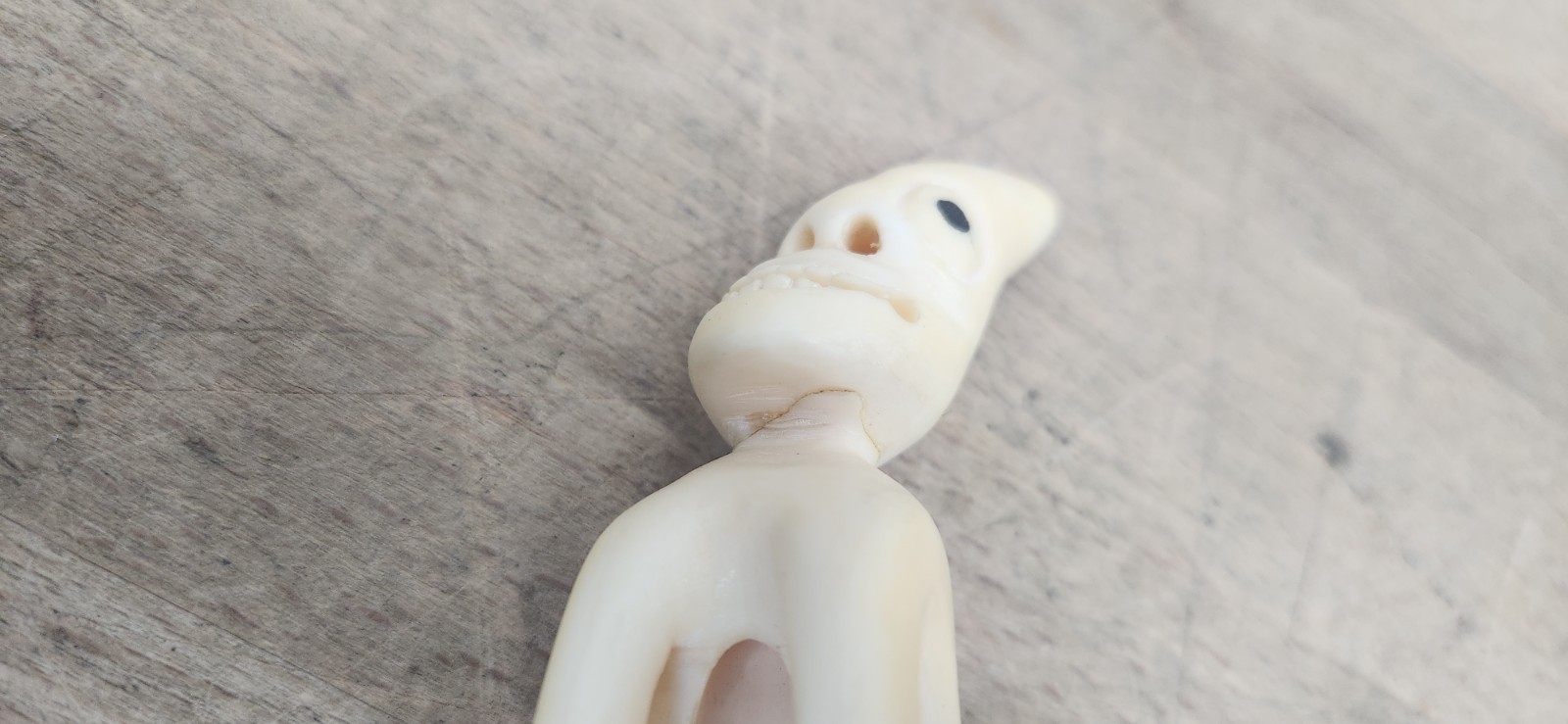 Vintage Greenlandic Inuit Tupilak 3.5" Figure Hand - Carved from Reindeer