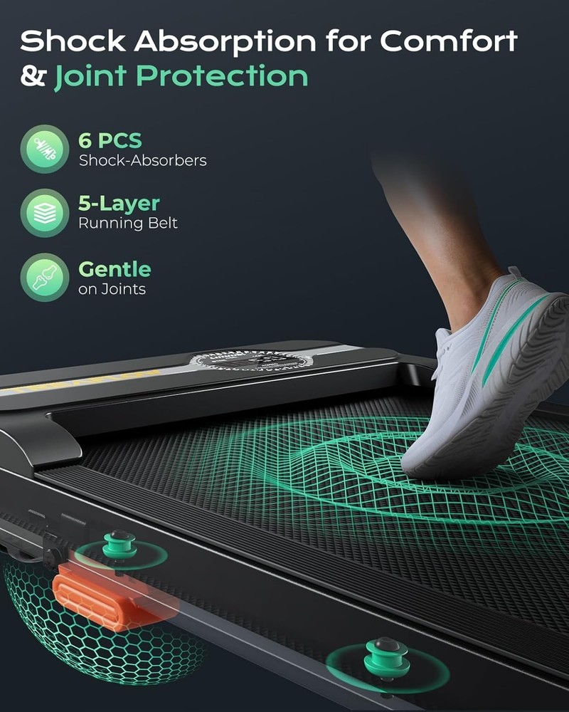 Under Desk Treadmill Walking Pad 2.5HP Remote