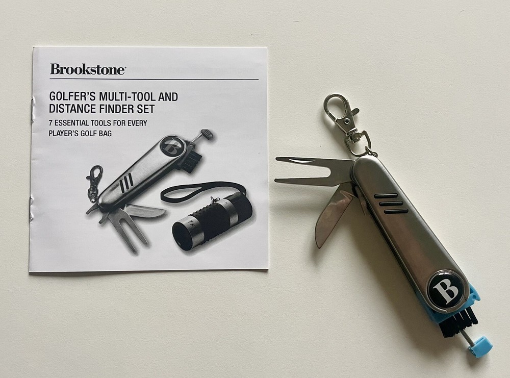 Brookstone Golfer’s Multi-tool And Distance Finder Set