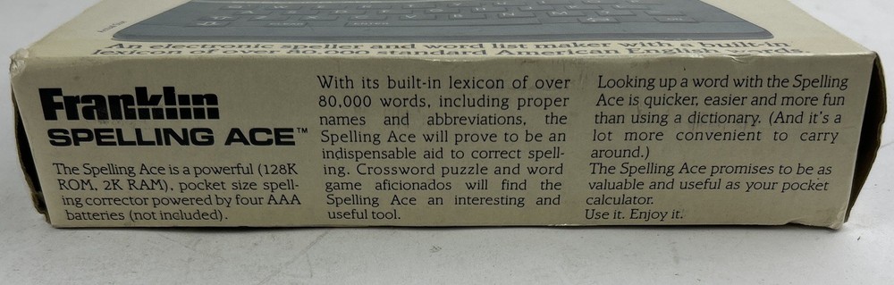 Franklin Spelling Ace Second Edition SA-98 electronic speller