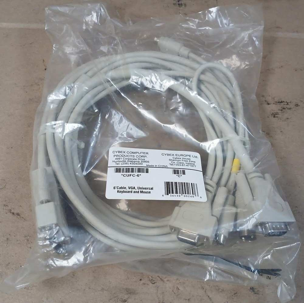 Cybex CUFC-6 / 6ft PS/2 or AT KVM Cable
