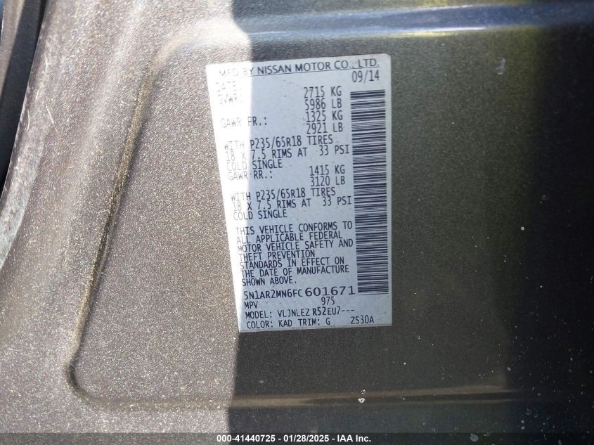 Used A/C Selector Switch fits: 2015 Nissan Pathfinder AC front 3 dial control ID