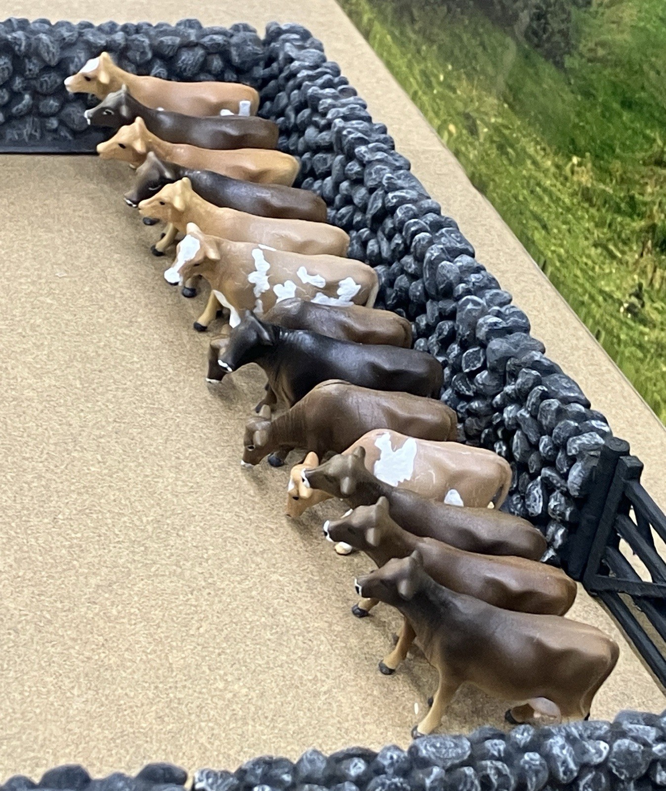 Custom CM Ertl 1:64 Lot Of 13 Jersey Dairy Breed Milk Cows Cattle Farm Scene