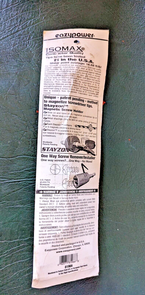 81966 Push Pull Ratcheting Screwdriver, 9.5 to 12-In. - Quantity 1