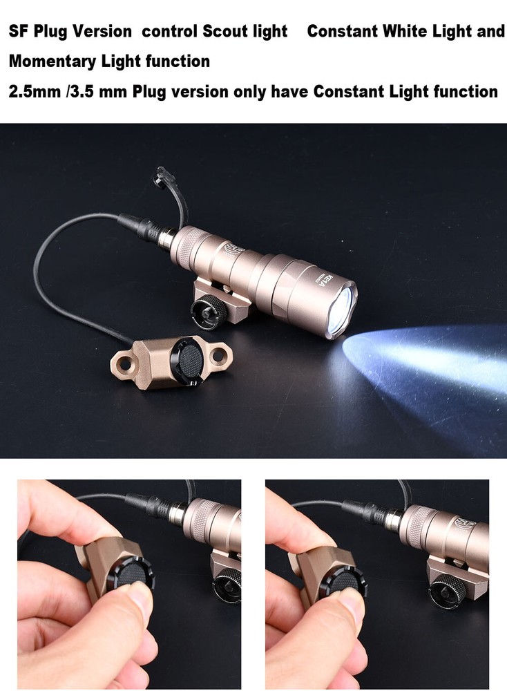 WADSN Tactical Flashlight Hot Button Tail Remote Control Switch For MLOK/KEYMOD