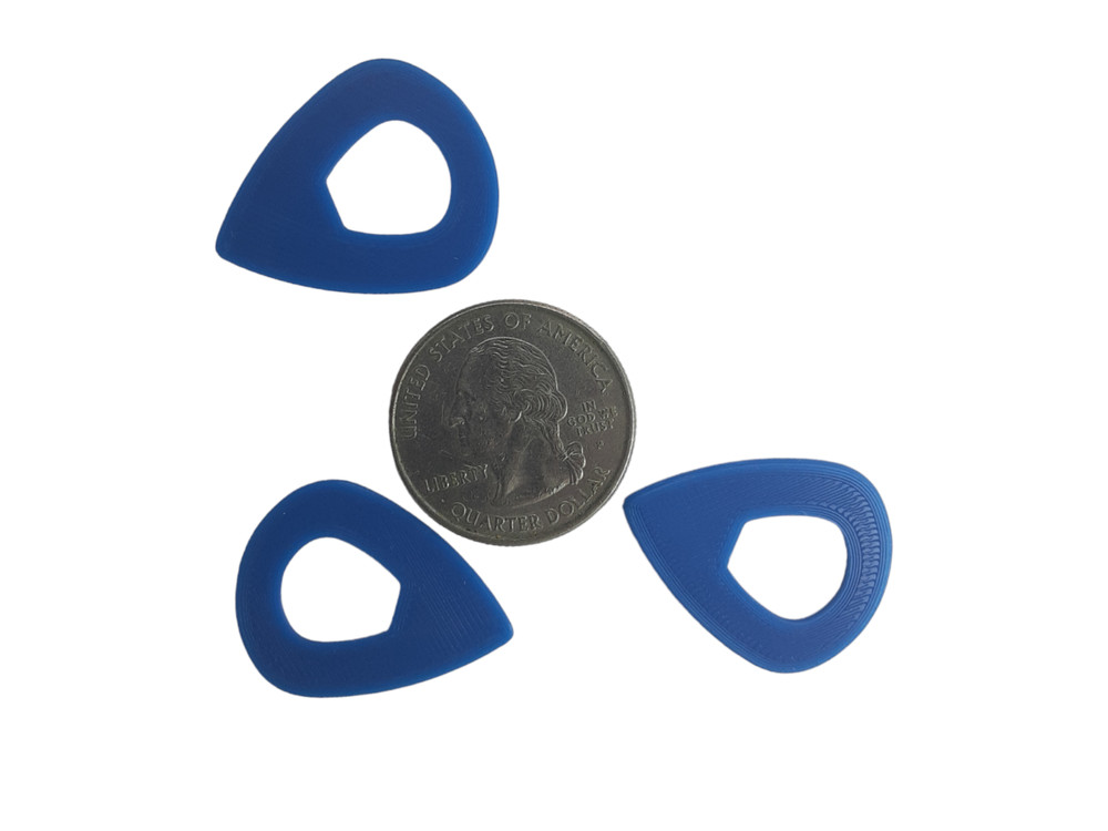 Ecopick Plectrums, 3-Pack Jazz 3 Style With Hole Grip, 1.20mm & 0.80mm Gauges