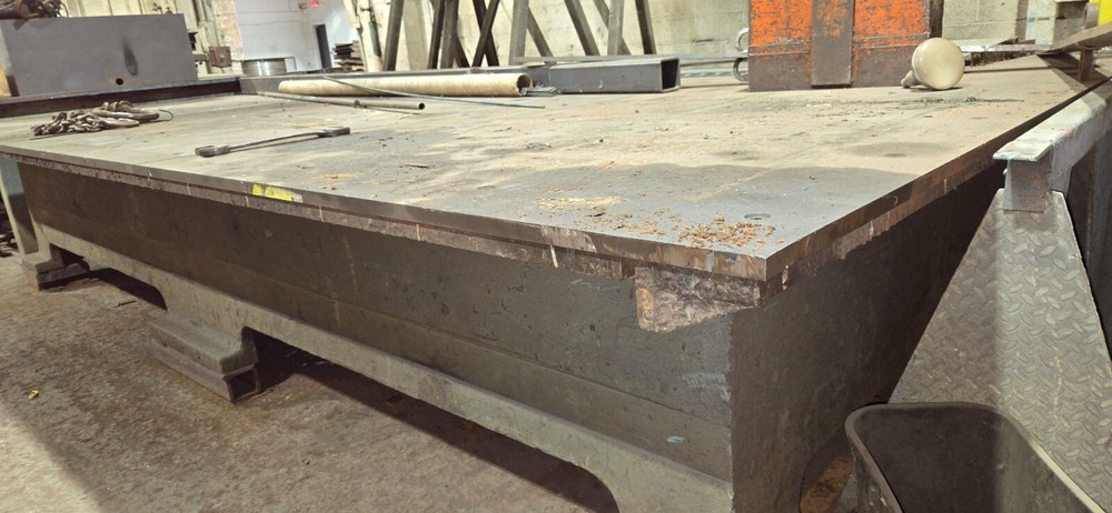 WELDING TABLE, LAYOUT TABLE, 181" X 101" X 33" TALL, GOOD