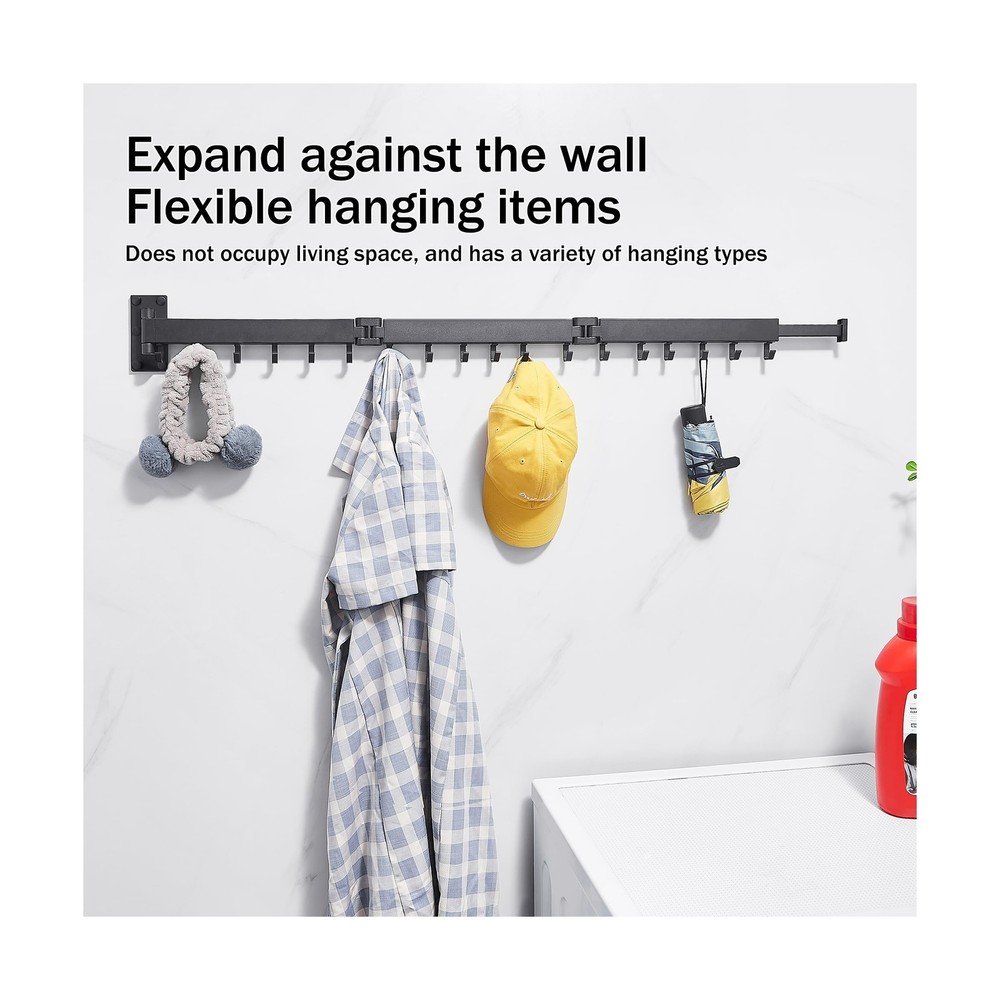 ZdwCyl Clothes Drying Rack,Laundry Drying Rack Wall Mount, Space Saver Clothe...