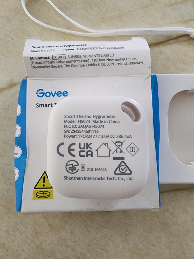 Govee H5074 Smart Thermo Hygrometer Bluetooth Temp Humidity Sensor