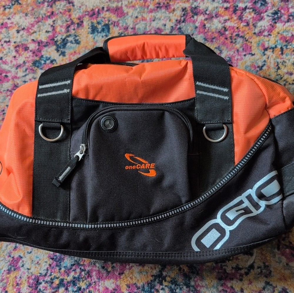 OGIO Half Dome Orange Black Polyester Gym Bag Zip Adjustable Strap