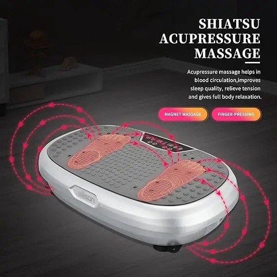 Eilison Vibration Platform Machine 5 Programs 99 Speeds Remote LCD 300 lbs Max