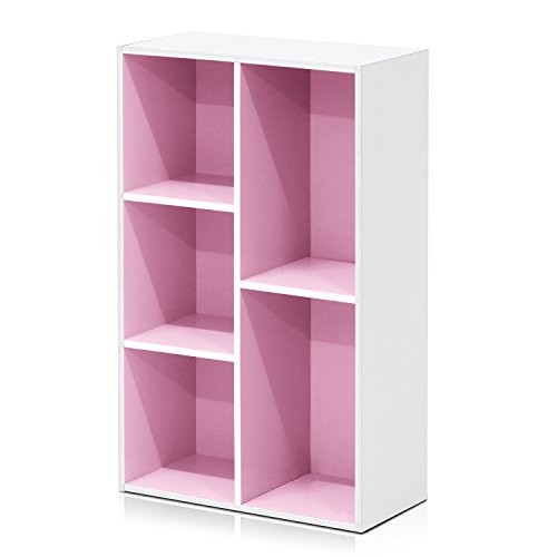 Reversible Open Shelf 11069WH/PI 5-Cube White/Pink