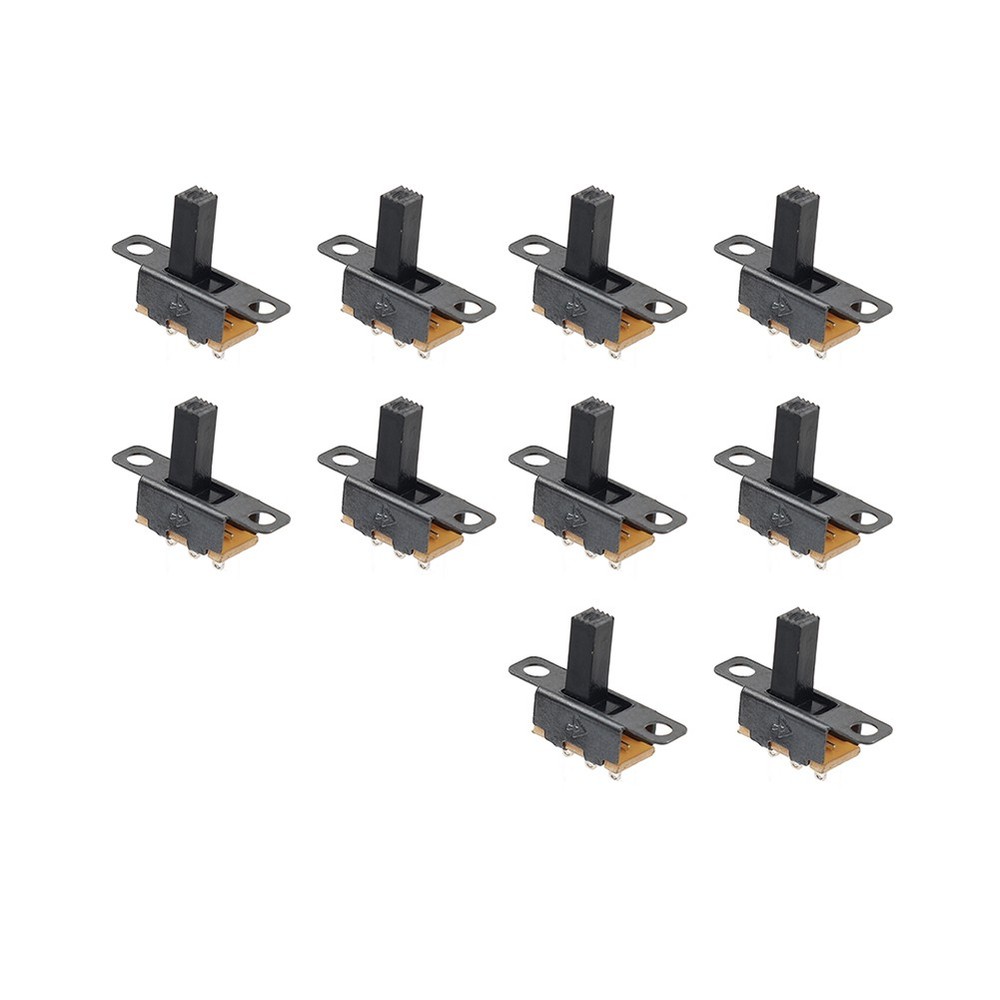 10Pcs 2 Position On/Off SPDT 3 Terminal PCB Panel Mini Vertical Slide Switch
