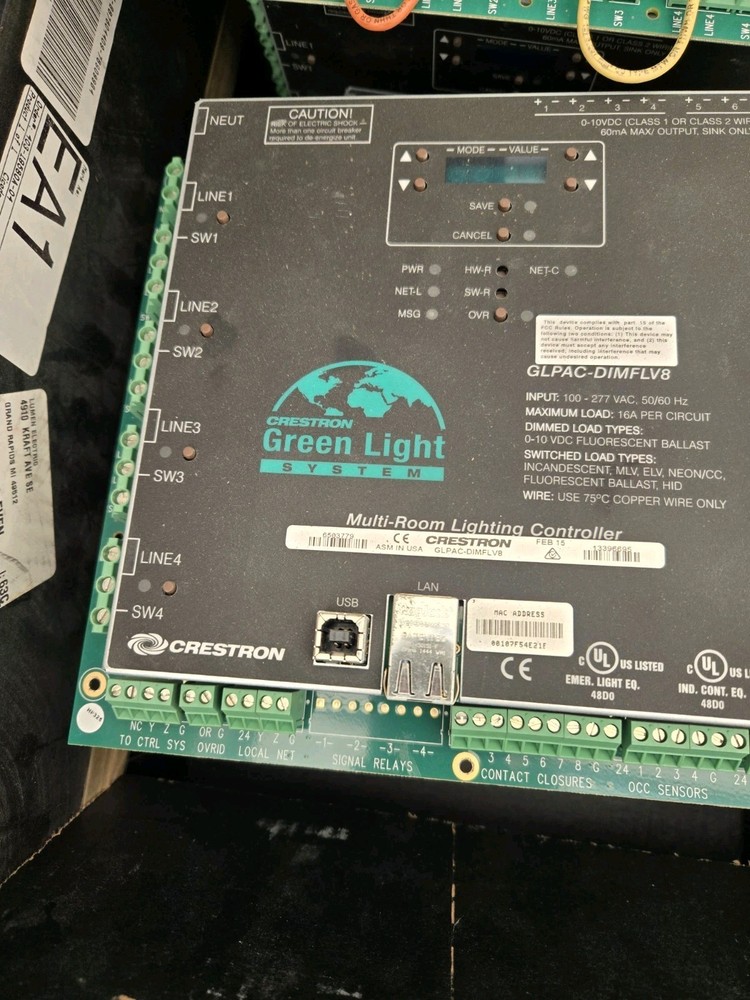 CRESTRON Greenlight System GLPAC-DIMFLV Series