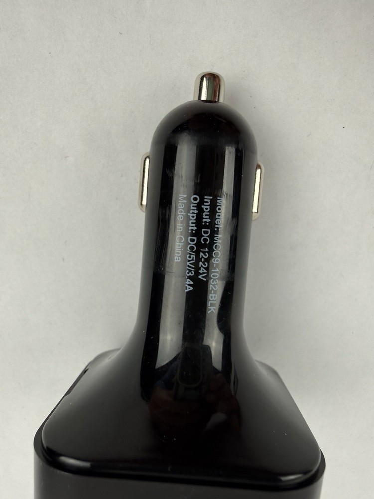 Monster Bluetooth FM Transmitter 3.4 Amp USB Charging Ports Tested MCC9-1032-BLK