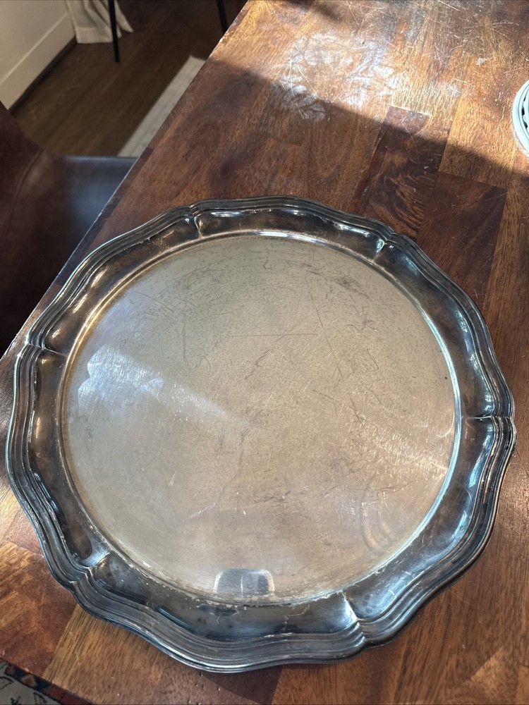 14” Floreat Alpaca German Silver Tray
