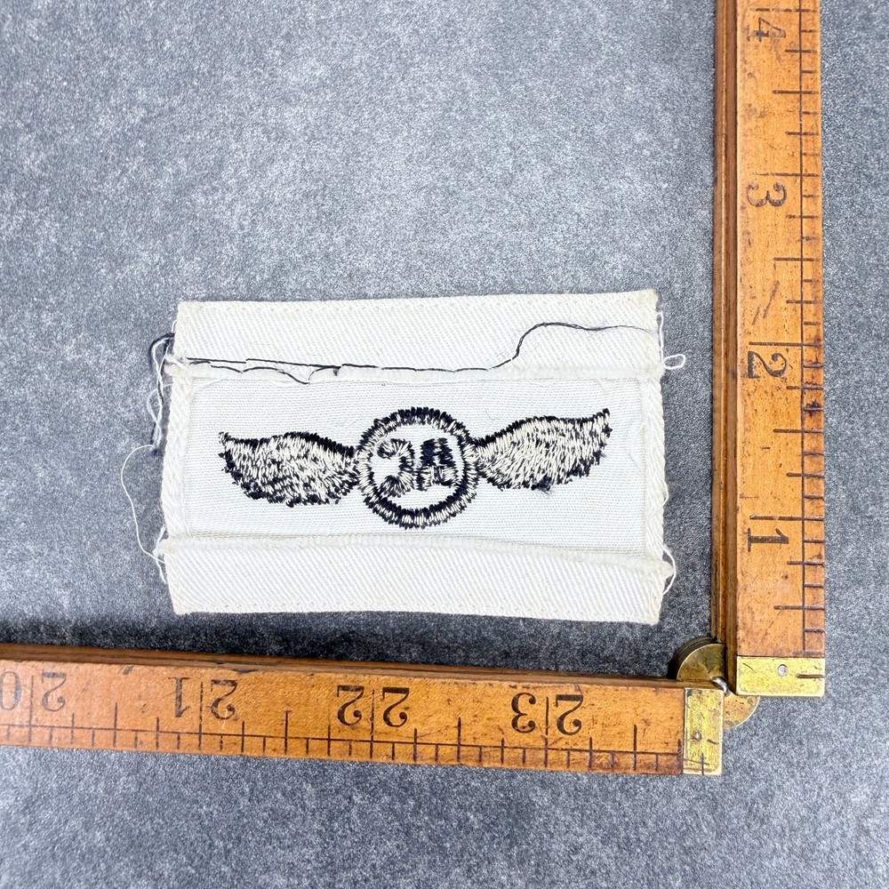 1960s White Twill AC Wings Aviation Patch