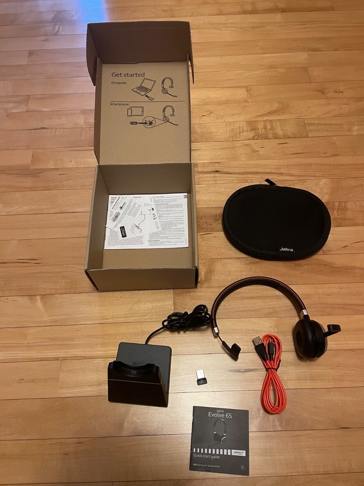 Jabra Evolve2 65 Mono Wireless Headset (MS Teams, USB-A) - Black