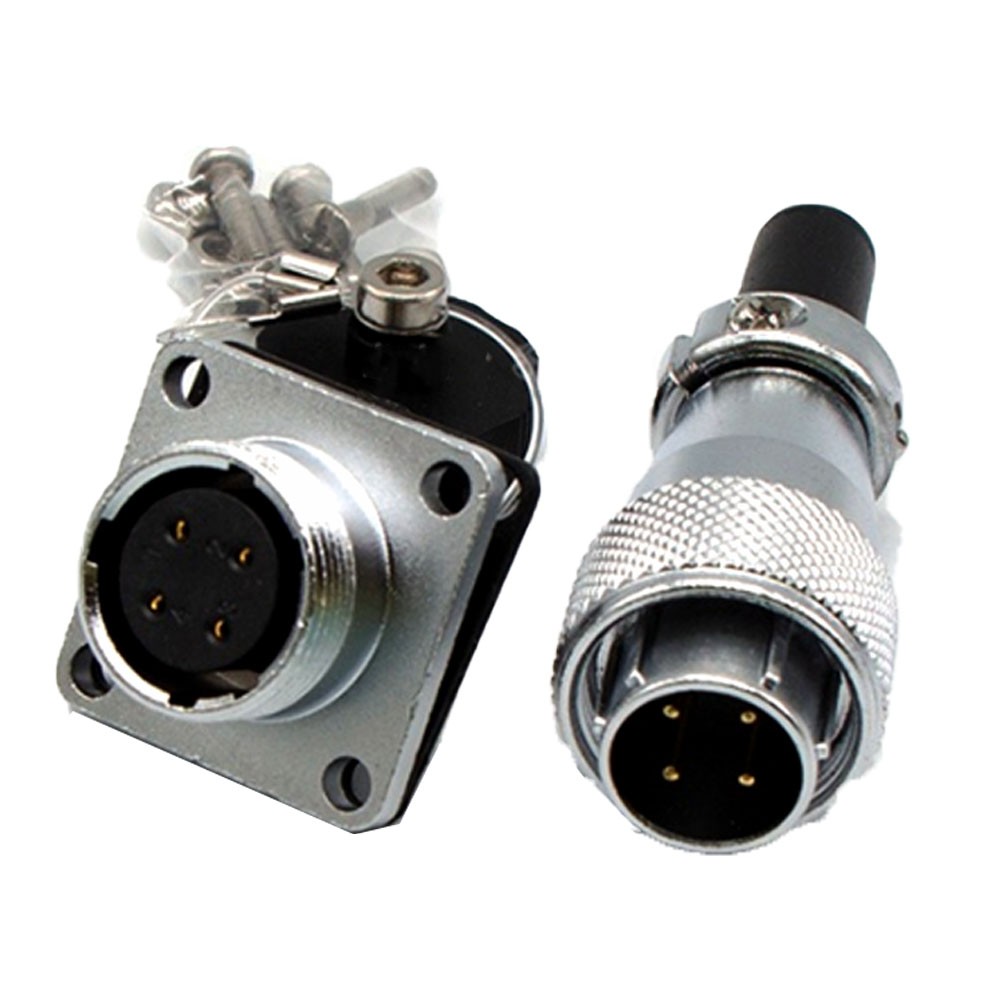 2Pc WS16 4Pin Panel Mount Electrical Wire Connector,Aviation Plug and Socket NEW