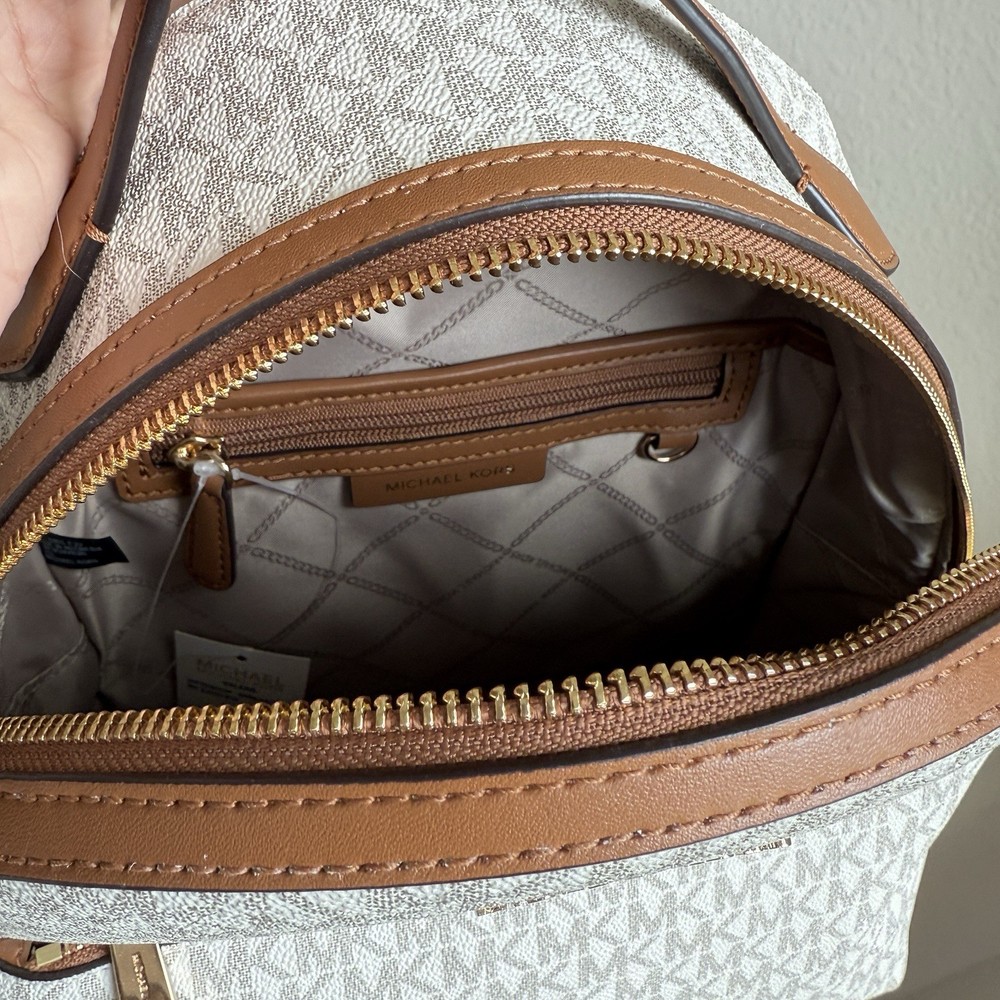 Michael Kors Valerie Medium Logo Backpack Vanilla NWT
