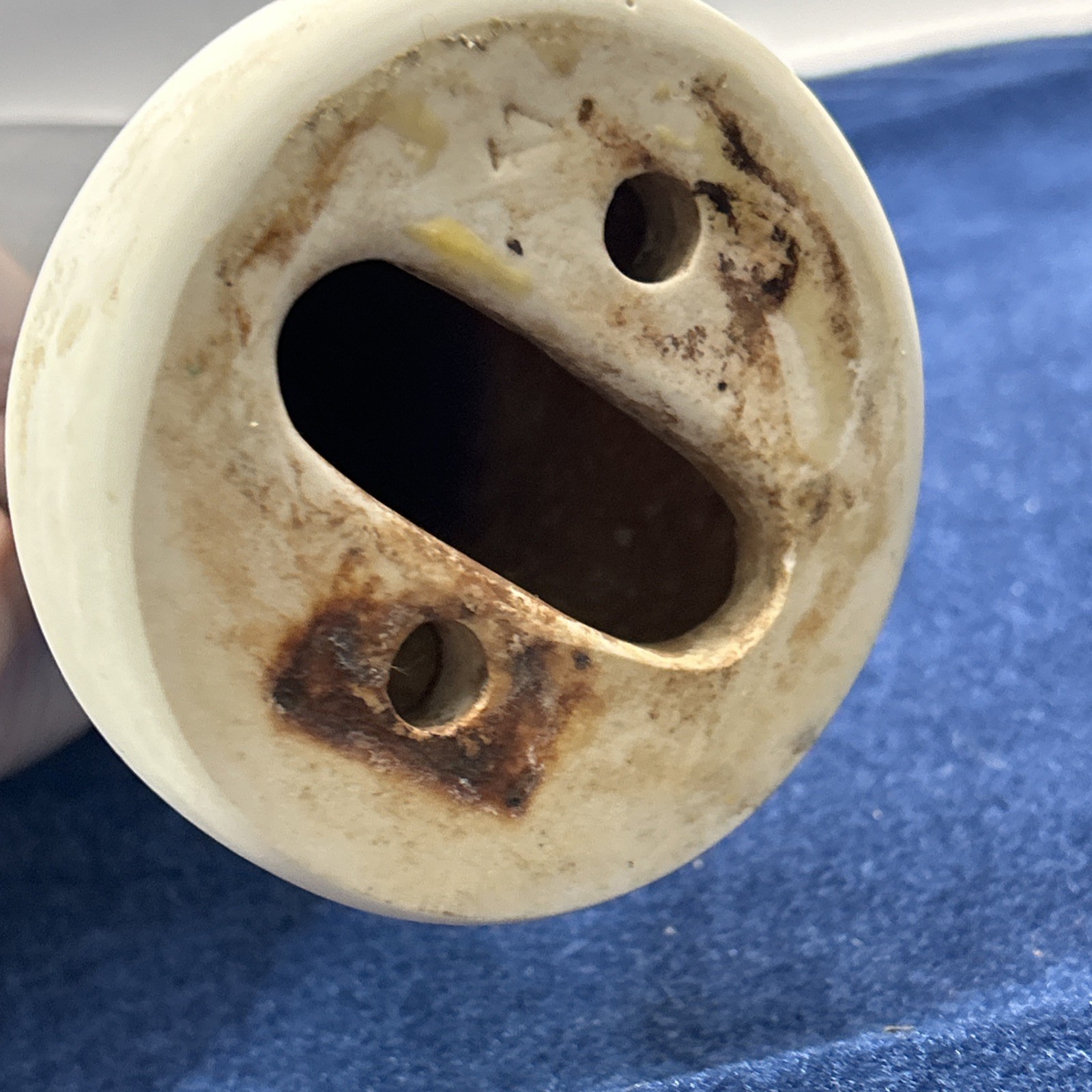 Vintage Industrial Porcelain Black Hand Glove Mold Form Jewelry Display Trade