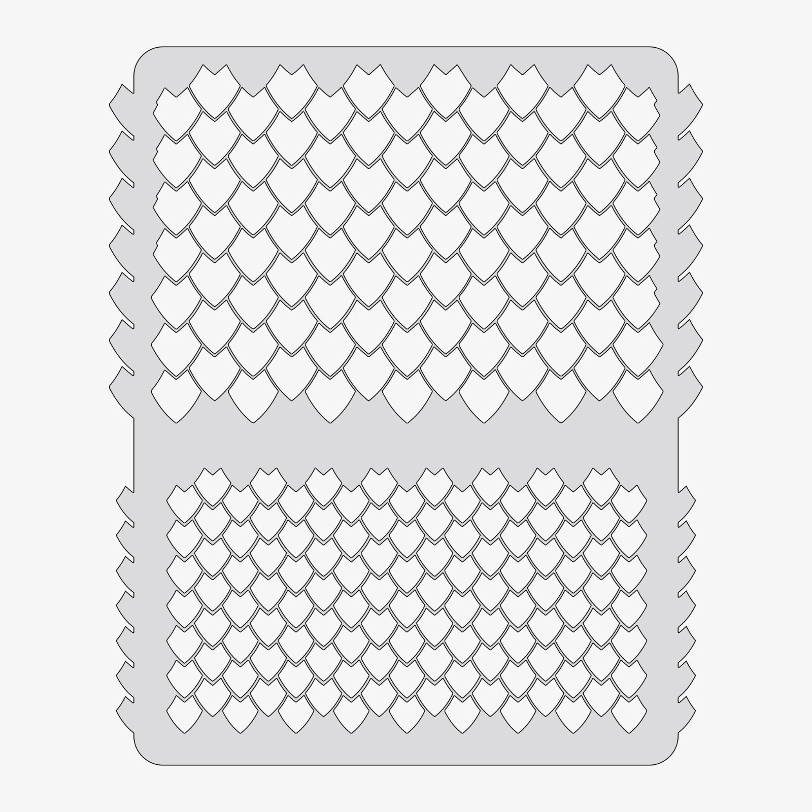 Dragon Scales #1 - Reusable Airbrush Stencil Template