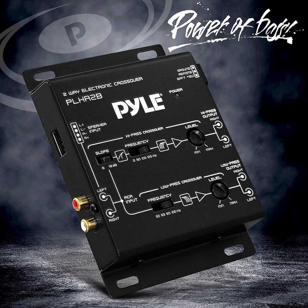 Pyle PLXR2B 2-Way Electronic Audio Crossover