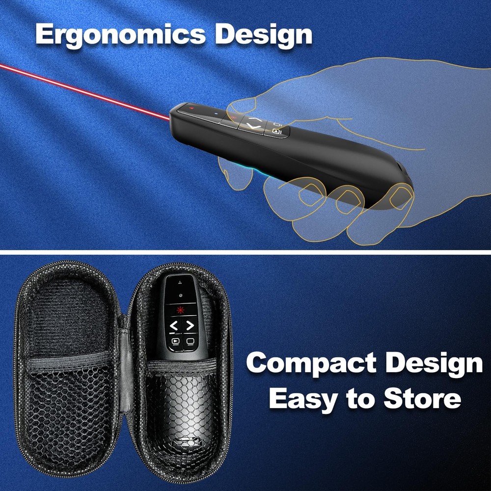 2 Units Presentation Clicker PowerPoint Presenter Remote Laser Pointer Projec...