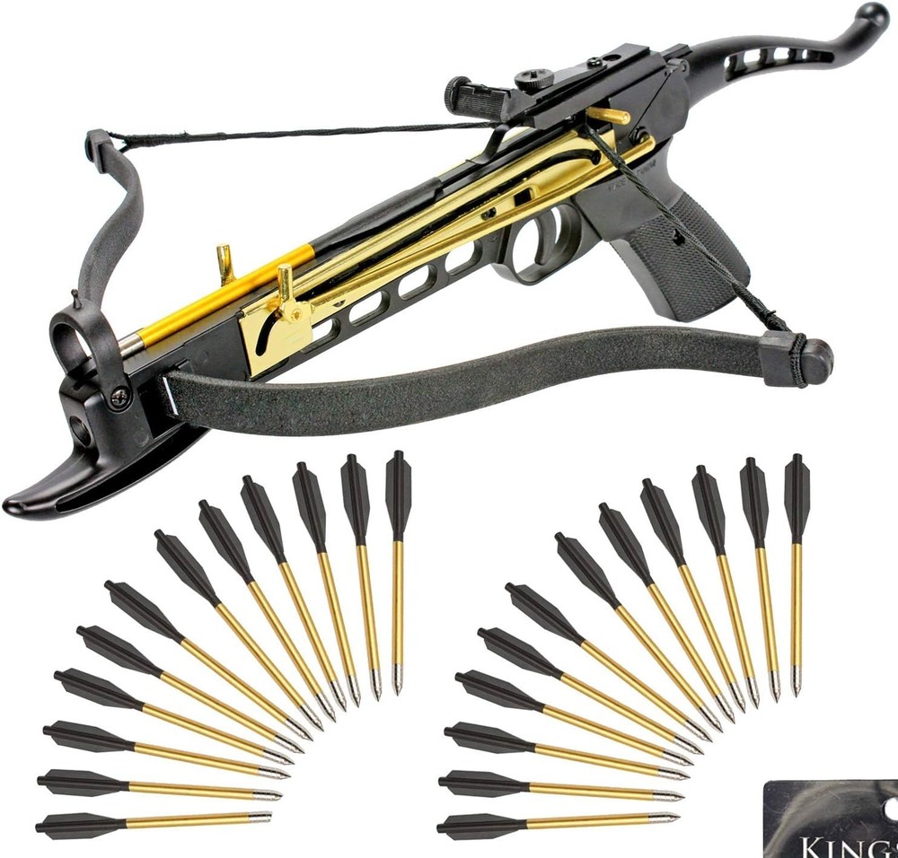 Self-Cocking Bundle with Adjustable Sights, Spare and Caps, 27 Aluminim Arrow...