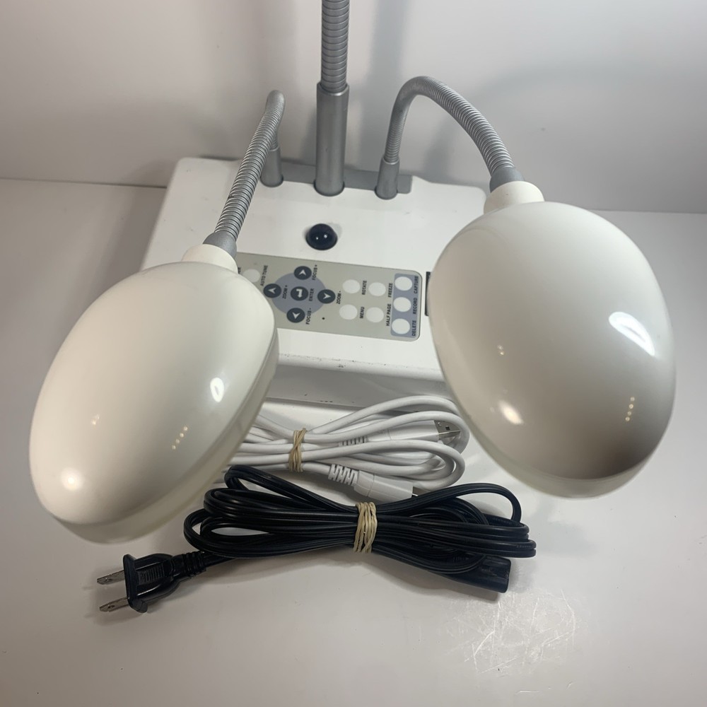 Lumens DC260 Document Camera VGA & HDMI W/ Cables Tested & Working White