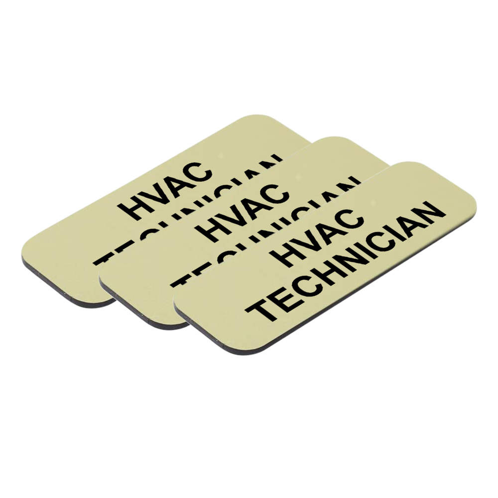 HVAC Technician 1 x 3" Name Tag/Badge, (3 Pack)