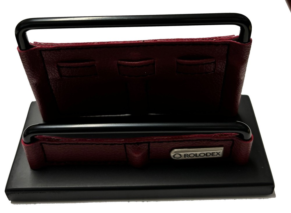 Rolodex Desk Card Holder - Leather