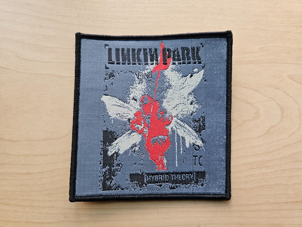 LINKIN PARK, [HYBRID THEORY], SEW ON BLACK BORDER WOVEN PATCH