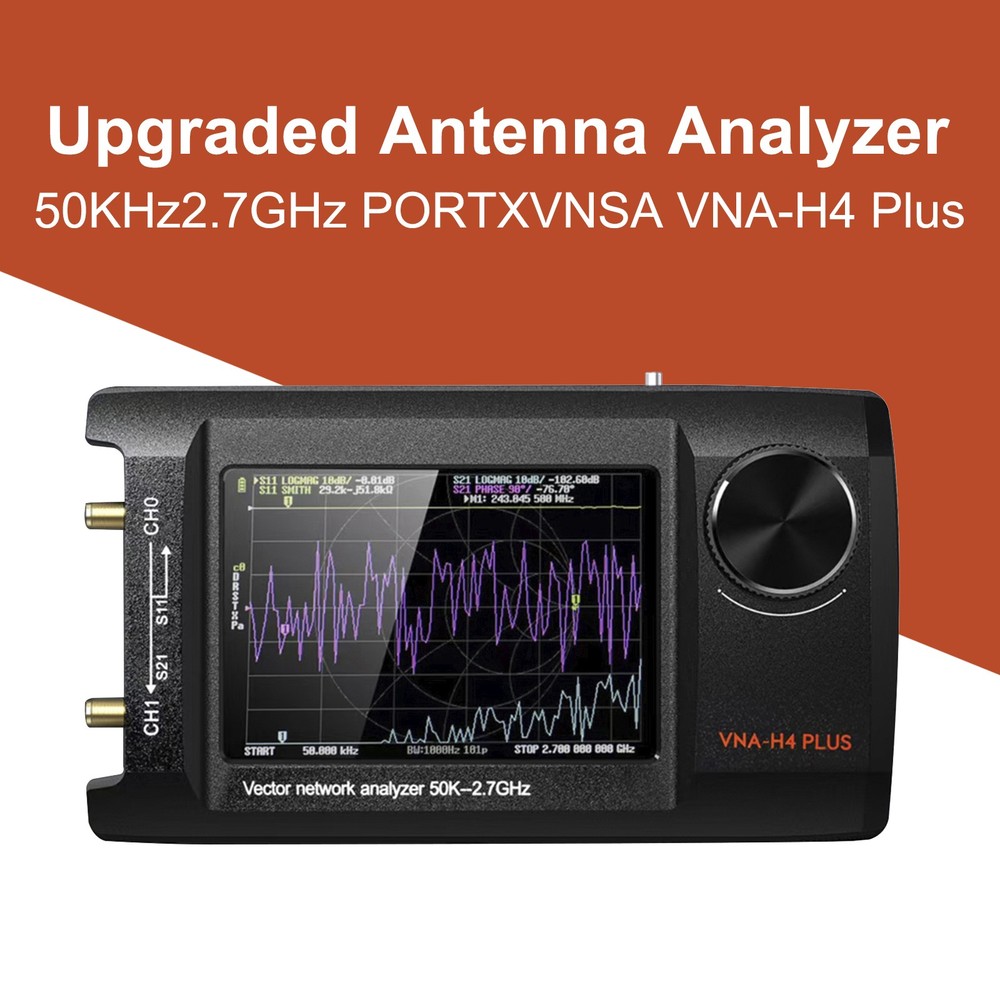 4Inch Upgraded NanoVNA Plus 50kHz-2.7GHz Handheld Vector Network Analyzer