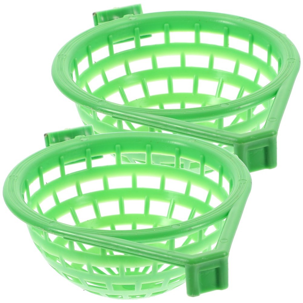 2PCS Sturdy Bird Breeding Nest Basin Practical Meat Nest Basin (Green)
