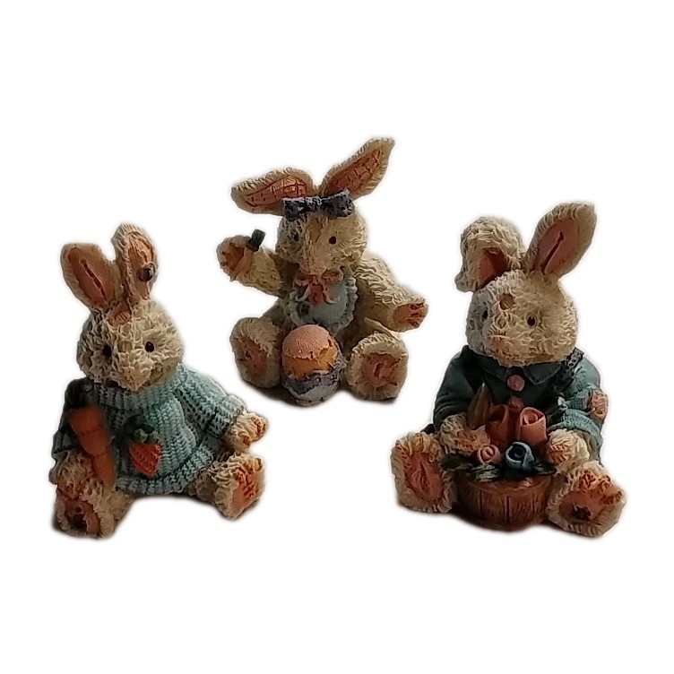3 Easter Rabbits