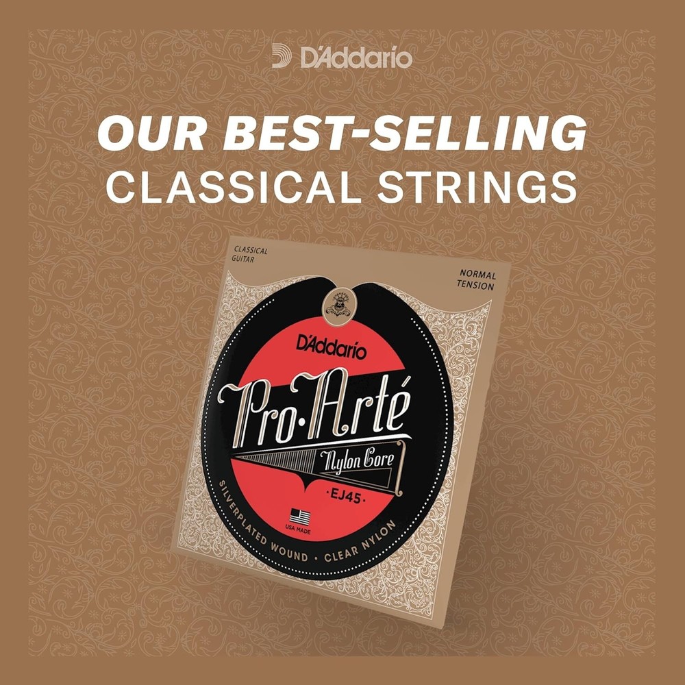 Pro Arté Nylon Classical Guitar Strings, EJ44, Extra Hard Tension, 6-String S...