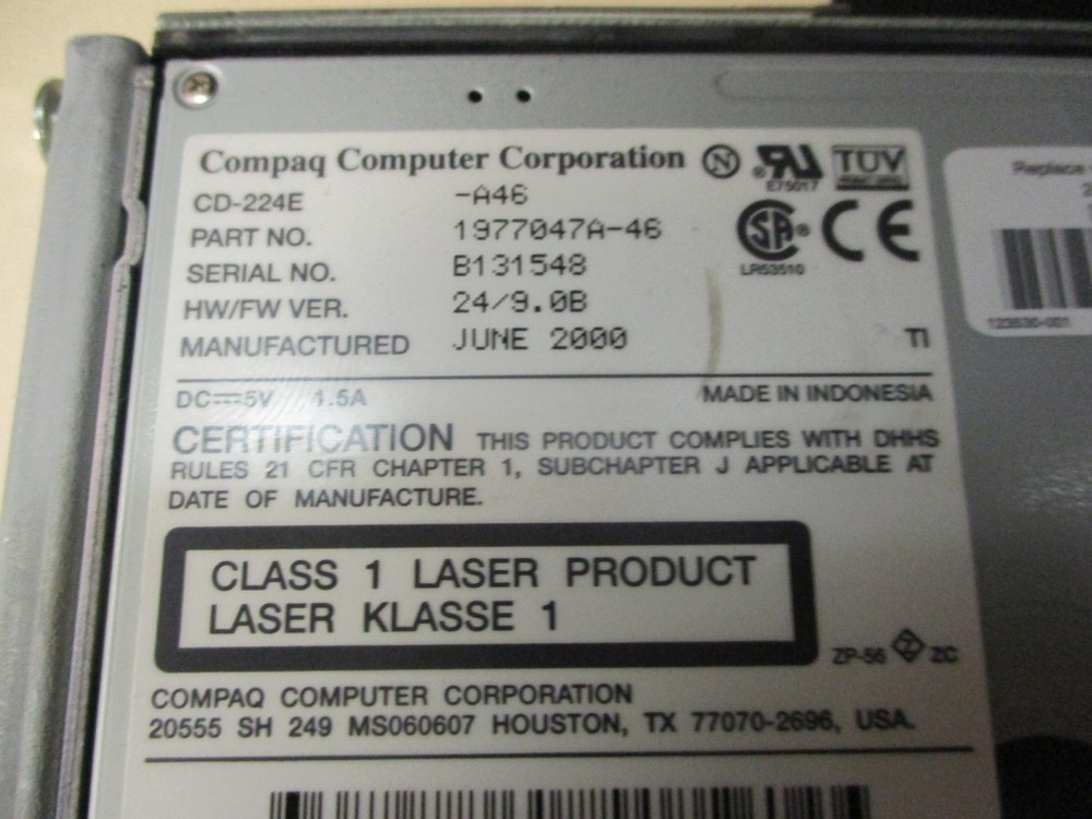 COMPAQ CD-224E -A46 CD-ROM DRIVE ( QTY: 1 )