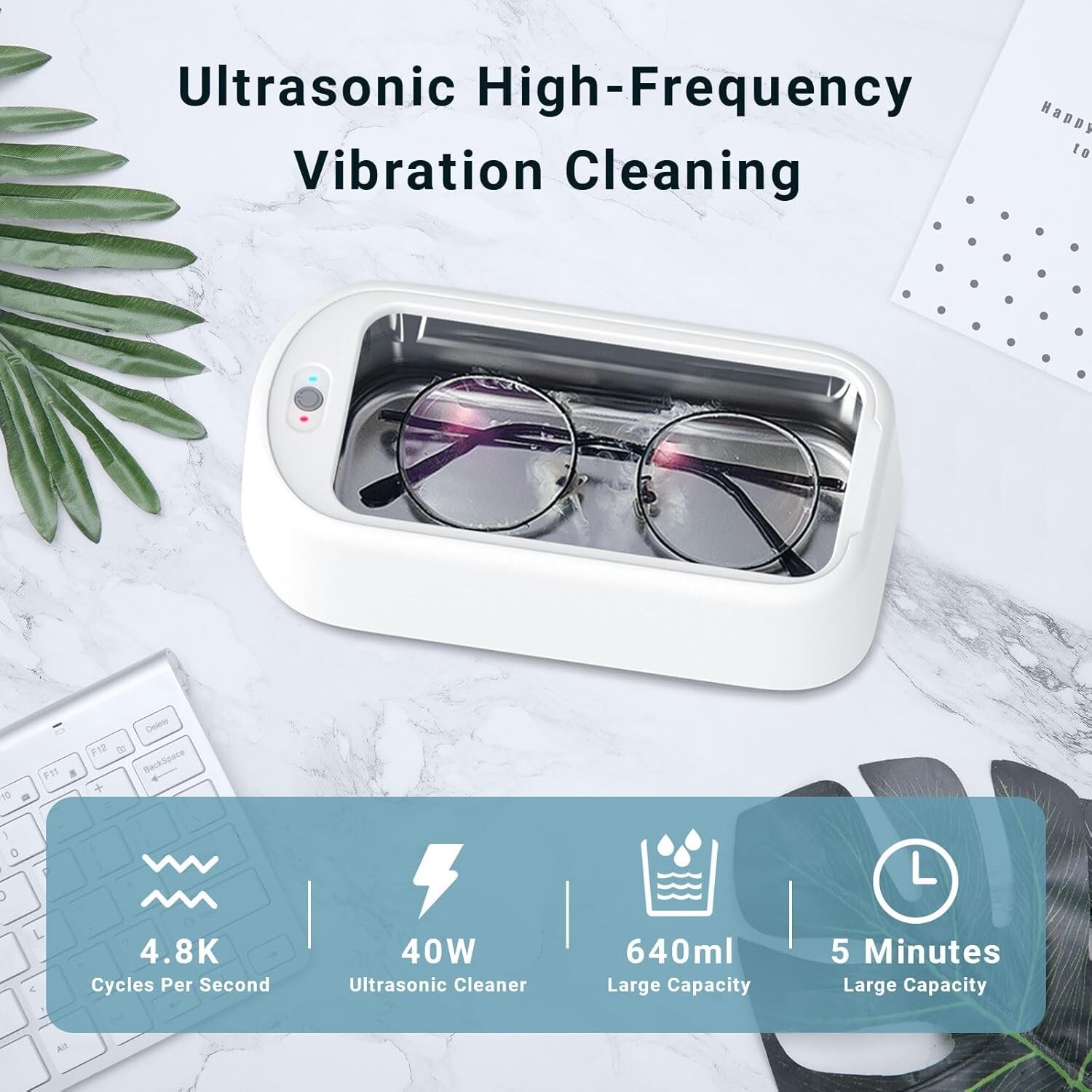 Ultrasonic Jewelry Cleaner Denture Glass Watch Ring Bath Tank Cleaning Machine
