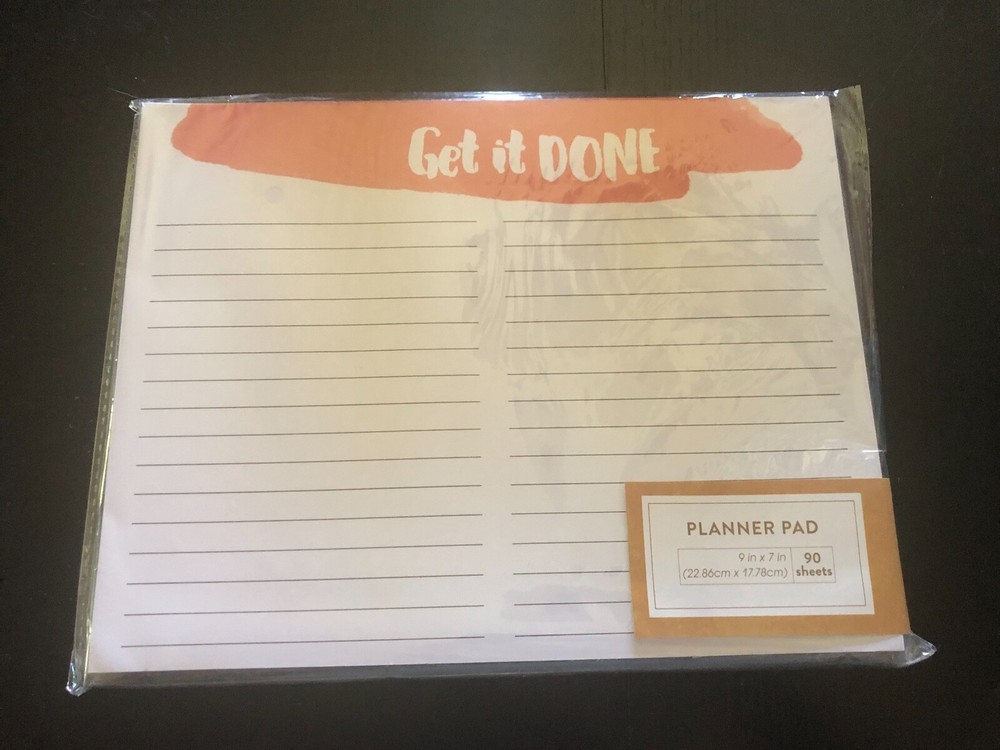 Made for Retail "Get It Done" Planner Pad ~ 90 Sheets ~ 9" x 7"  NIP