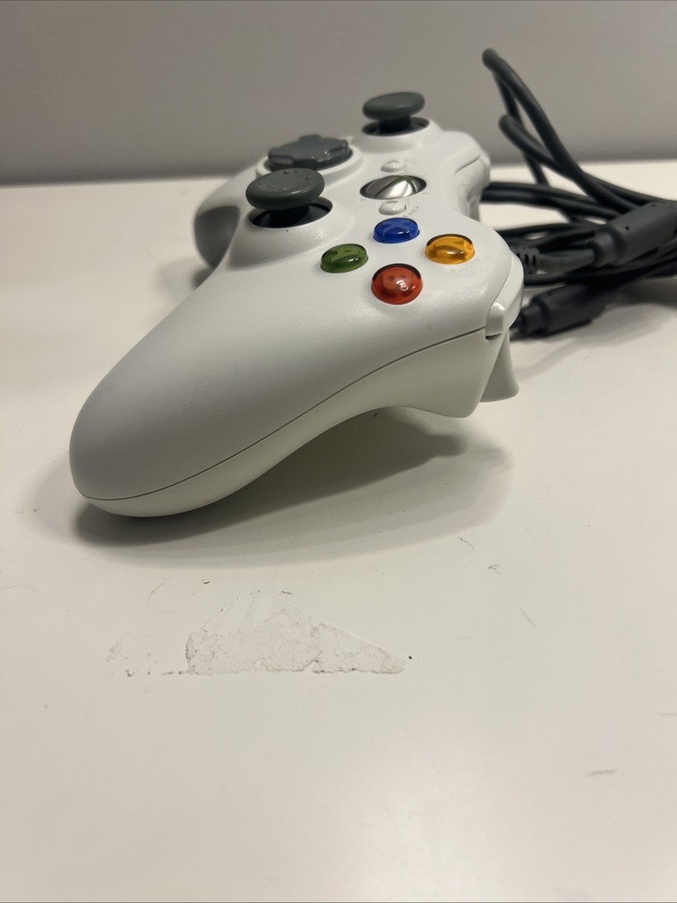OEM Microsoft Xbox 360/PC Wired USB Controller White + Breakaway Tested ☕️✅