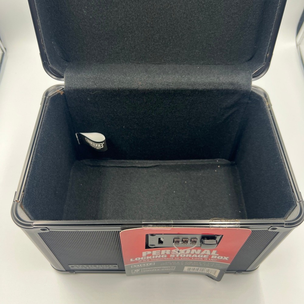 NEW Vaultz Personal Locking Storage Box Black Tactical Combination Lock Case