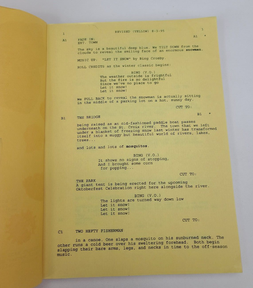 GRUMPIER OLD MEN / Mark Johnson 1995 Screenplay, Walter Matthau & Jack Lemmon