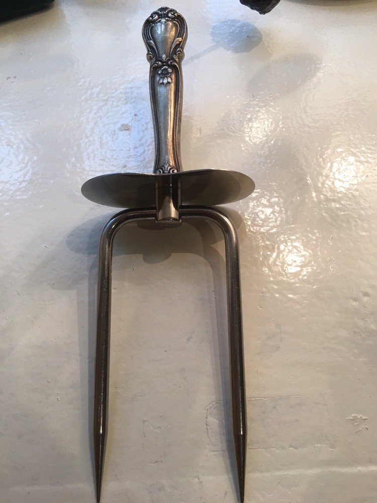 MEAT CARVING STERLING HANDLE FORK